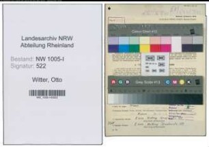 Entnazifizierung Otto Witter , geb. 16.10.1897 (Vertreter)