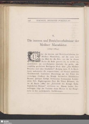 V. Die inneren Betriebsverhältnisse der Meißner Manufaktur (1709-1814)