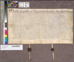 Gerichtlicher Kaufcontract, worin Lubbert von Geistern dem Diederich von Schelver das Erbe Ramesberg [im Kirchspiel Schöppingen] verkauf.