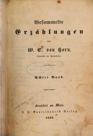 Gesammelte Erzählungen, 8