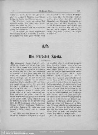 Die Parochie Zwota