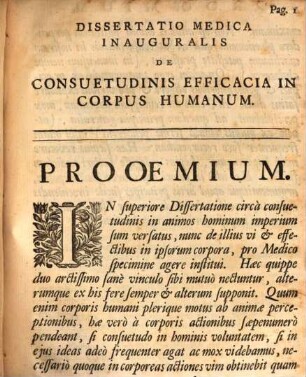Diss. med. inaug. de consuetudinis efficacia in corpus humanum
