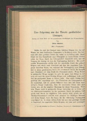 Eine Folgerung aus der Theorie gasähnlicher Lösungen.