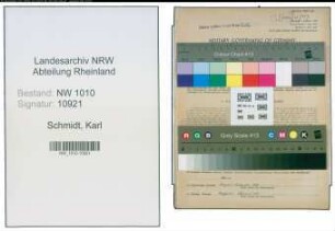 Entnazifizierung Karl Schmidt , geb. 05.08.1890 (Studienrat)