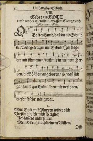 VIII. Gebet zu Gott.