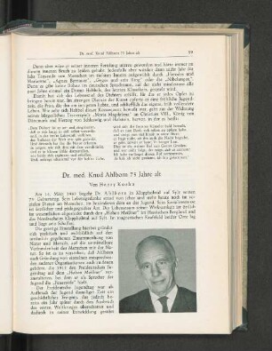 Dr. med. Knud Ahlborn 75 Jahre alt