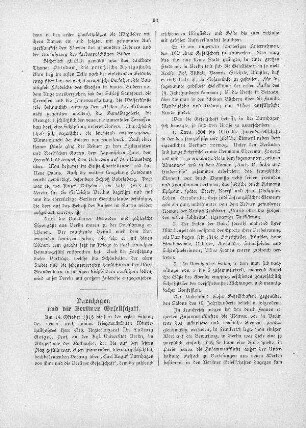 Varnhagen und die Berliner Gesellschaft