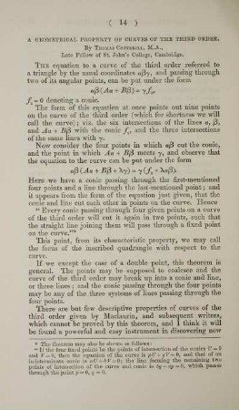 A Geometrical property of curves of the third order.