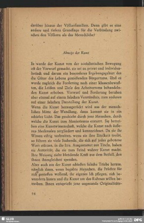 Abwege der Kunst