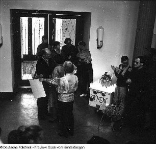 Palucca Schule, Feier, 60. (?) Geburtstag von Patricio Bunster (19.10.1984), Tanzproben
