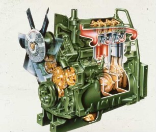 Schnittbild Dieselmotor