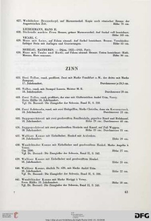 Zinn (Nr. 631-683)