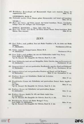 Zinn (Nr. 631-683)