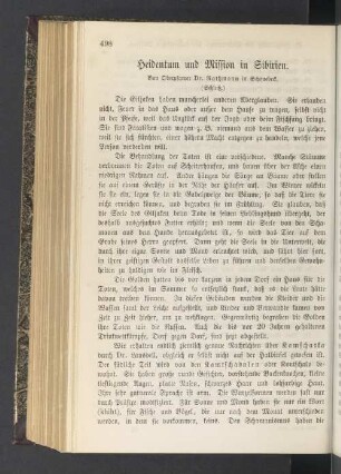 Heidentum und Mission in Sibirien (Schluß)