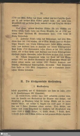 II. Die Kirchengemeinde Gerstenberg