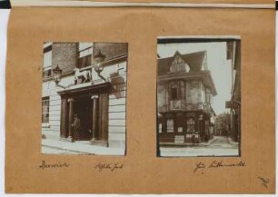 White Horse Hotel, Ipswich. Buttermarkt, Ipswich: Ansichten (aus: Skizzen- und Fotoalbum 26)