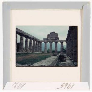 Paestum: Athenatempel, Innenraum nach Osten (Foto 1965)