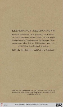 Lieferungs-Bedingungen