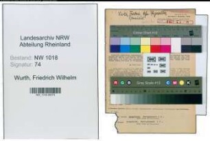 Entnazifizierung Friedrich Wilhelm Wurth , geb. 03.10.1888 (Kaufmaennischer Angestellter)