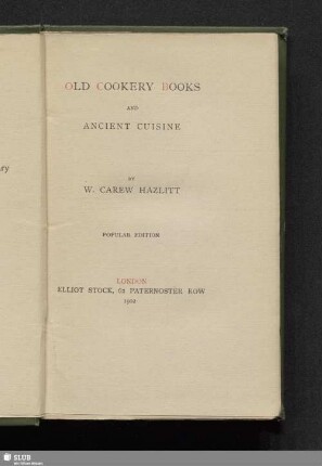Old cookery books and ancient cuisine