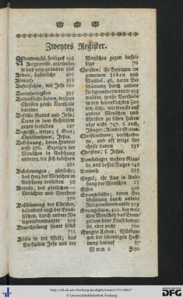 Zweites Register.