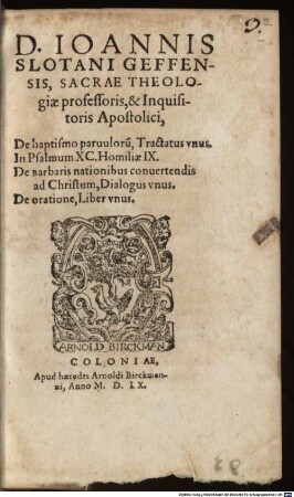 De baptismo parvulorum tractatus