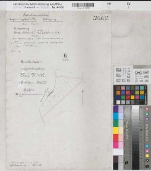 Werl (Werl), Separation Werl, Bl. 25 Brouillonkarte 1 Westönnen Flur 6