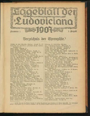 Tageblatt der Ludoviciana