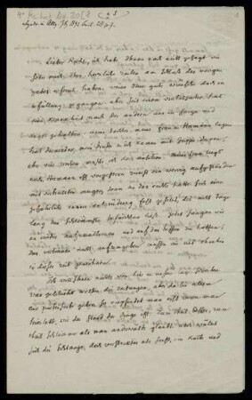 Brief von Wilhelm Grimm an Ludwig Sigismund Ruhl