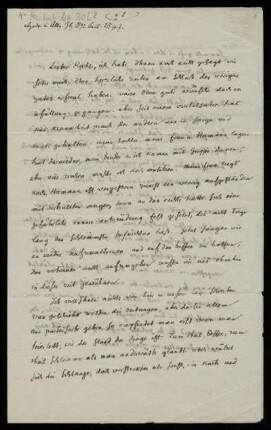 Brief von Wilhelm Grimm an Ludwig Sigismund Ruhl