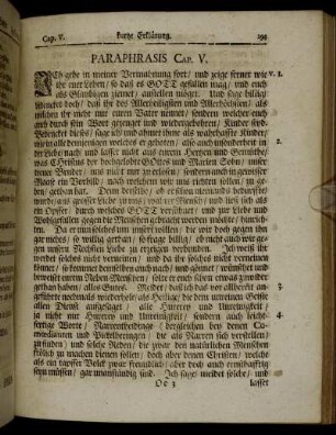 Paraphrasis Cap. V