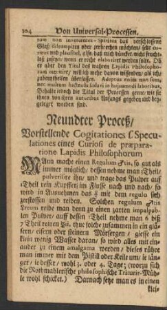 Neundter Proceß