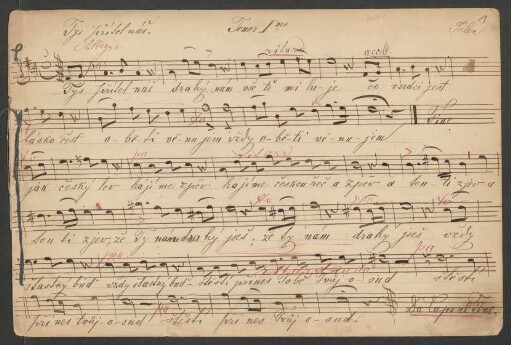 6 Musikstücke; Coro maschile