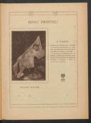 Reinas infantiles: Gretchen Burgheim - [Fotografía]
