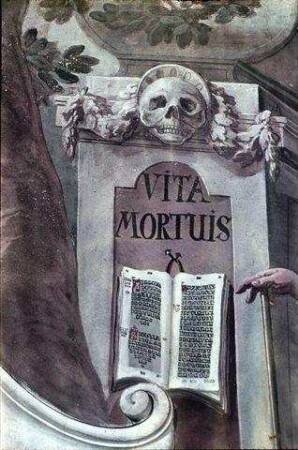 Gelehrtes Gespräch auf einem Friedhof: "Vita mortuis, consolatio vivi"