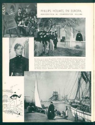 Phillips Holmes, en Europa, personifica al compositor Bellini