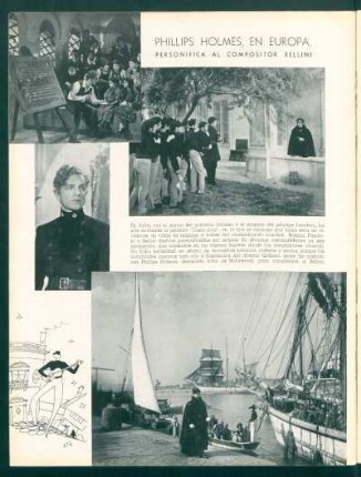Phillips Holmes, en Europa, personifica al compositor Bellini