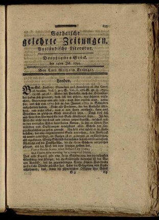 Dreyßigstes Stück, den 24ten Jul. 1790.