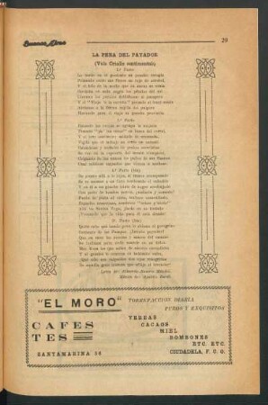 La pena del payador : (Vals criollo sentimental)