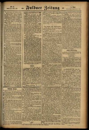 Zweite Ausgabe vom Freitag, den 09. März 1917.