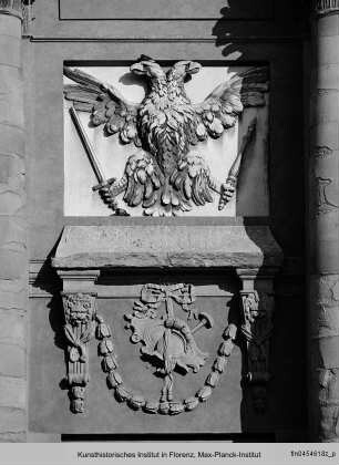 Historische und symbolische Darstellungen zu Ehren von Franz I. von Lothringen : Doppeladler