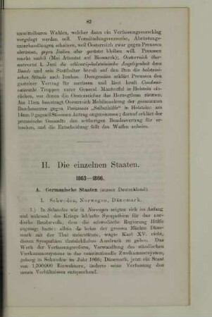 II. Die einzelnen Staaten. 1863-1866