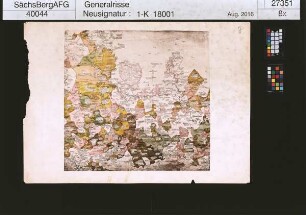 Erste Landvermessung des Kurstaates Sachsen von Matthias Oeder (1586-1607); Reproduktion zum 800. Regierungsjubiläum des Hauses Wettin
