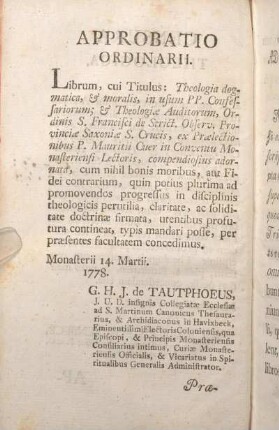 Approbatio Ordinarii.