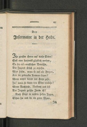 Der Informator in der Heide.
