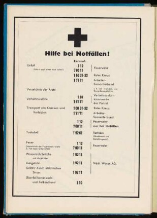 Hilfe bei Notfällen!