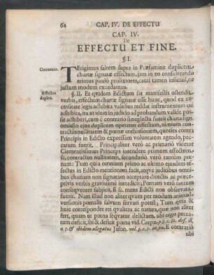 Cap. IV. De Effectu Et Fine.