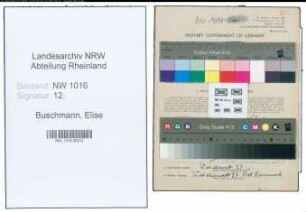 Entnazifizierung Elise Buschmann , geb. 24.05.1899 ()