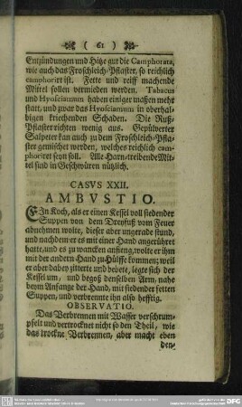 Casus XXII. Ambustio