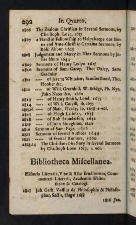292-398, Bibliotheca Miscellanea